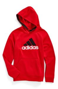 adidas nordstrom sale hoodie sweatshirt fleece red pullover